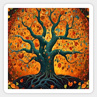 Cosmic Conjoined Tree of Fall Sticker